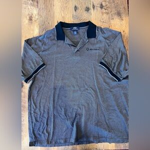 Navy and Gray Men's Polo Shirt